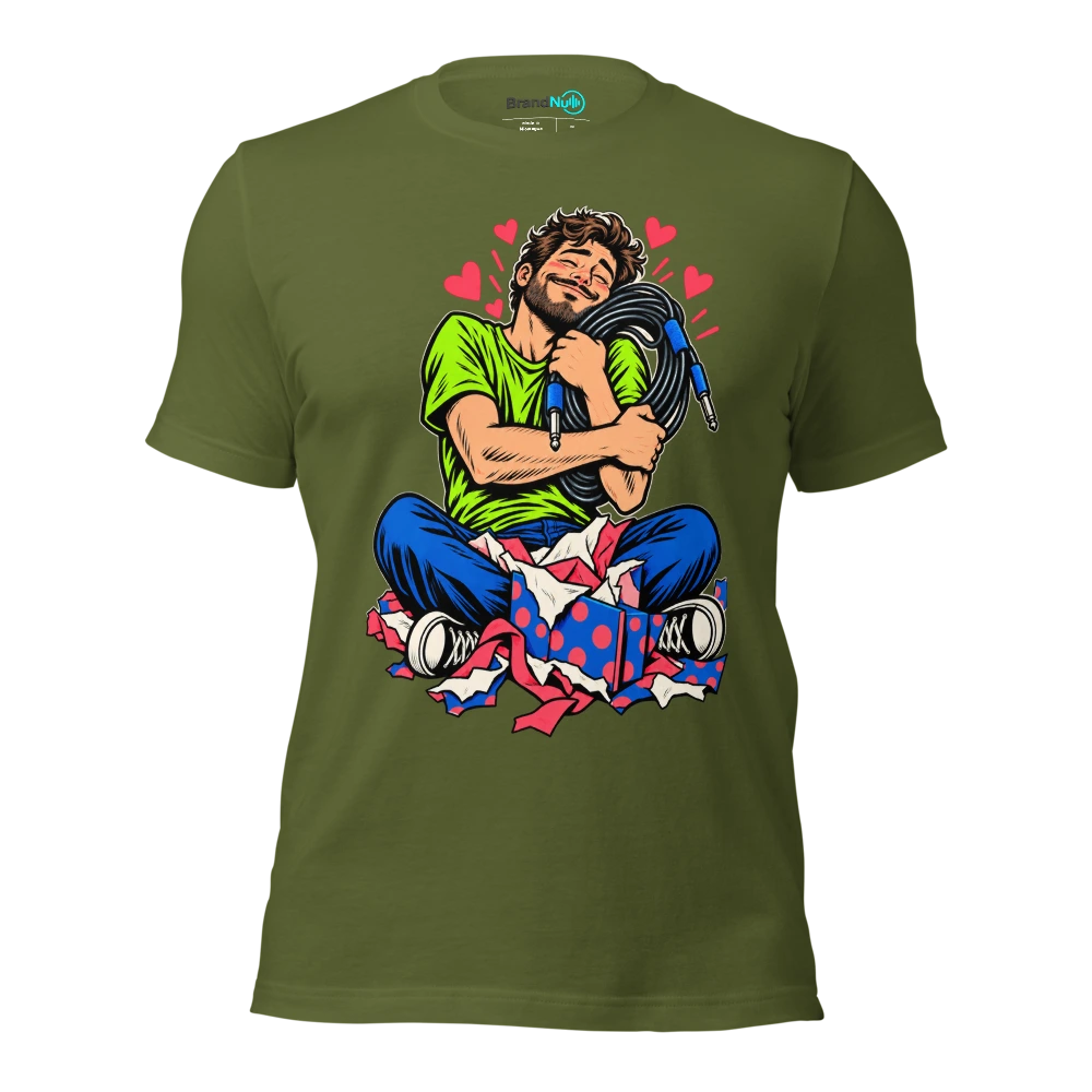 MY BIRTHDAY REQUEST IS A WORKING CABLE T Shirt Olive Front
