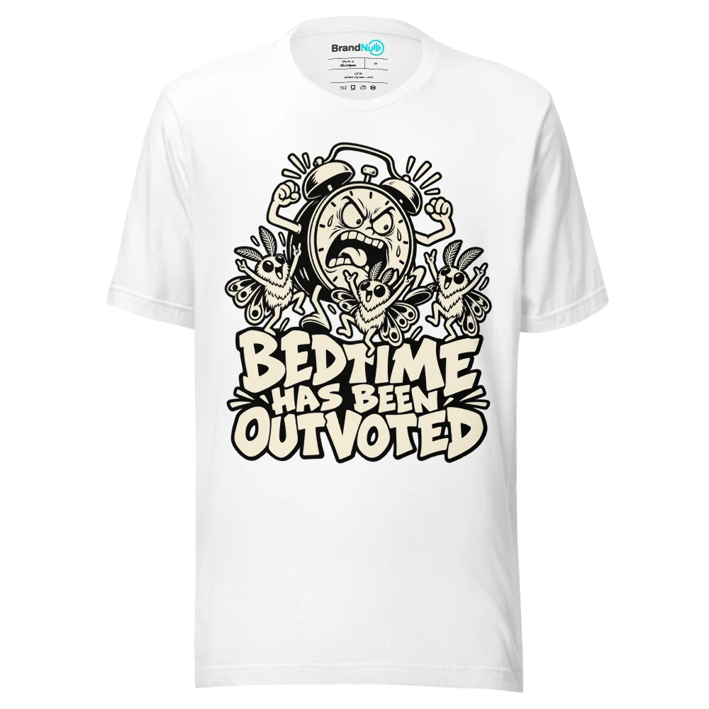 BEDTIME HAS BEEN OUTVOTED T Shirt White Front
