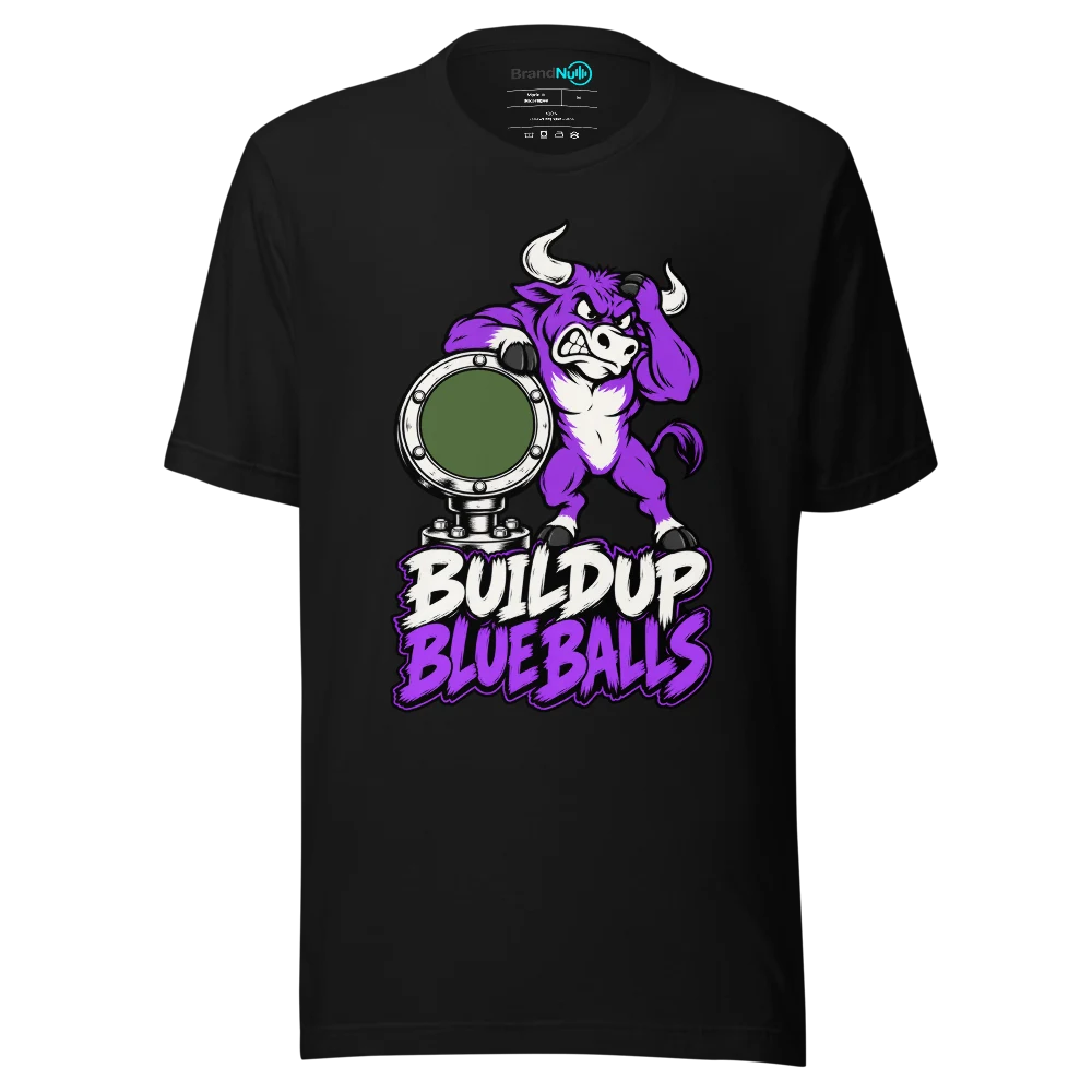 BUILDUP BLUE BALLS T Shirt Black Front