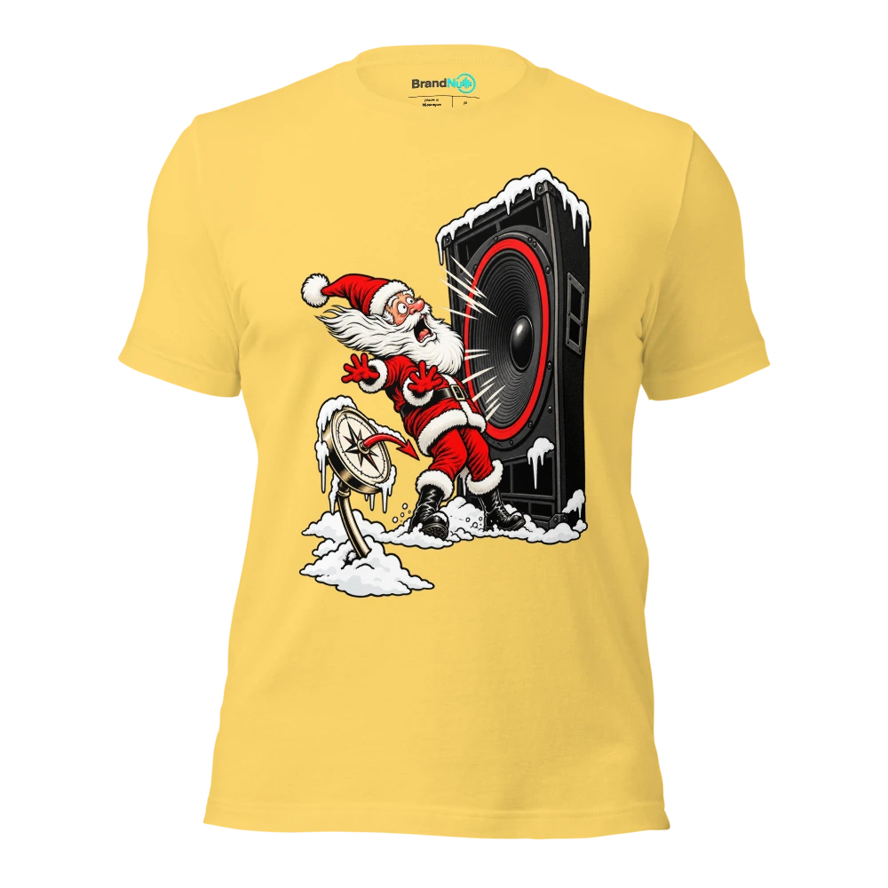 THE NORTH POLE NEEDS A BETTER MONITOR MIX T Shirt Yellow Front