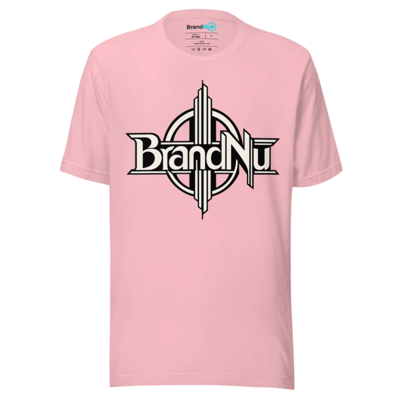 Bold BrandNu Logo Black and White Tee - Deco Monogram Edition - Pink