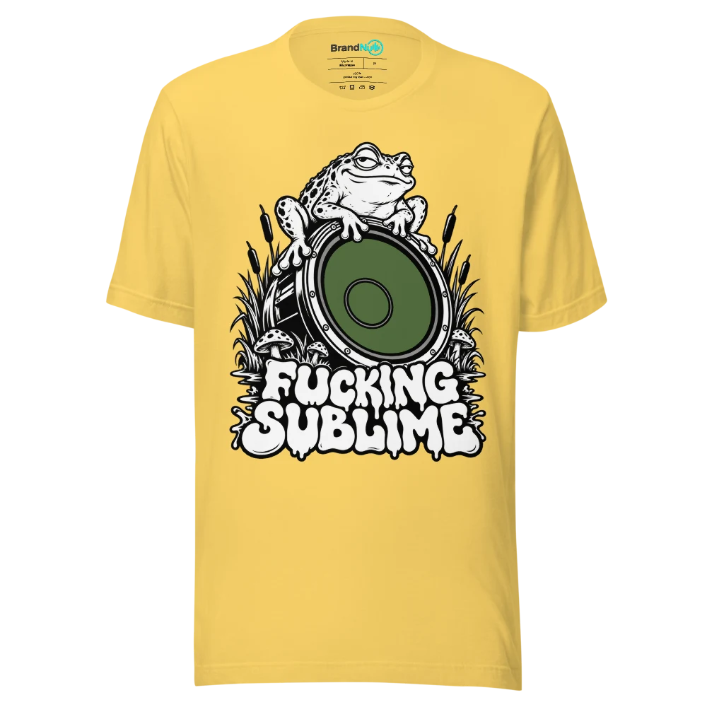 FUCKING SUBLIME T Shirt Yellow Front