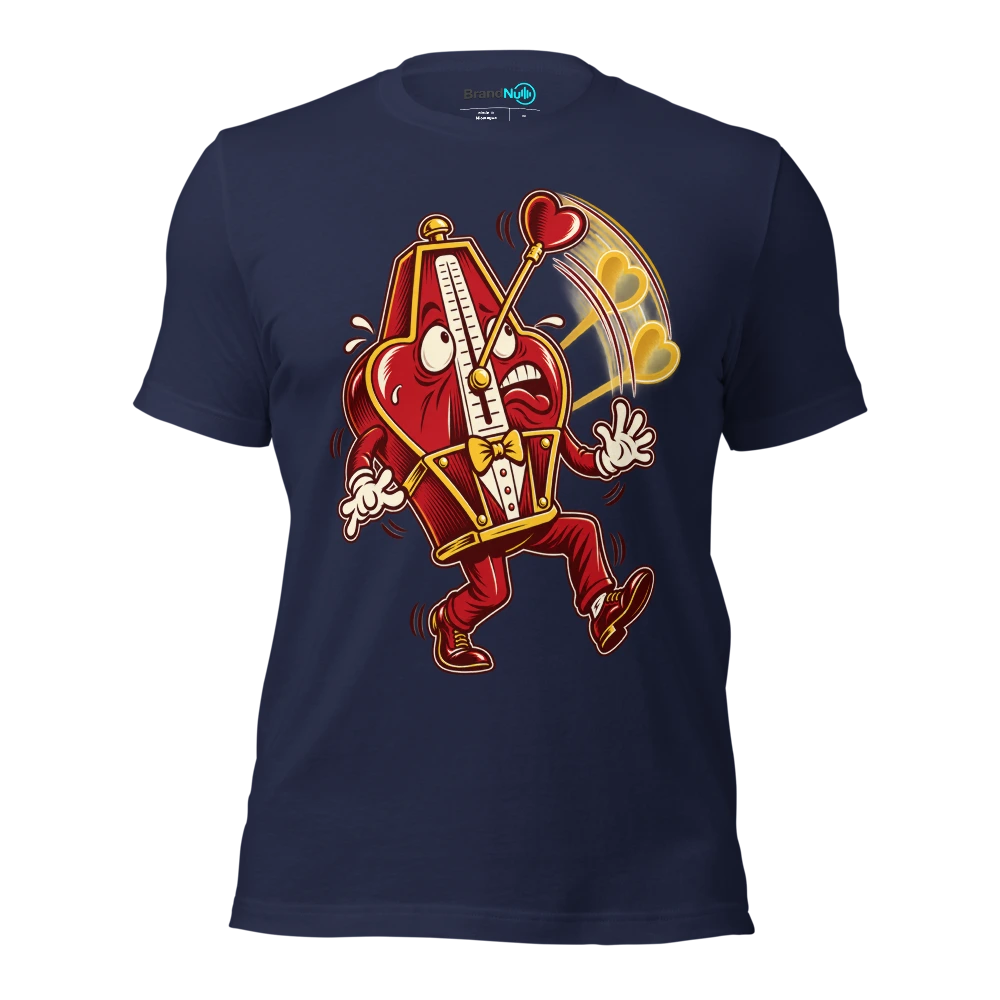 THIS HEART BEATS IN THE WRONG SUBDIVISION T Shirt Navy Front