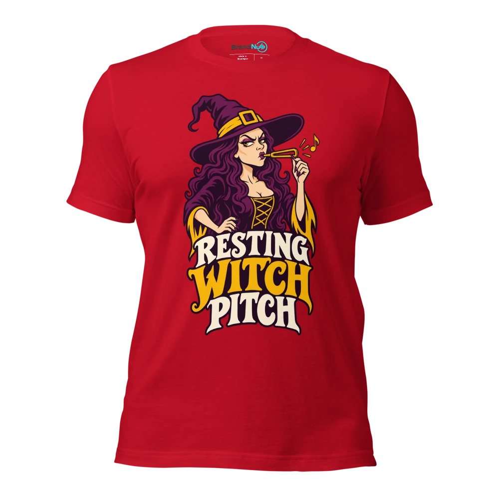 RESTING WITCH PITCH T Shirt Red Front