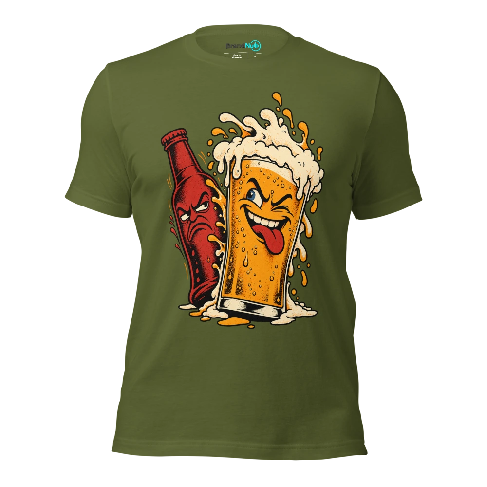 The BrandNu me has stopped bottling it. Now I'm on draught T Shirt Olive Front