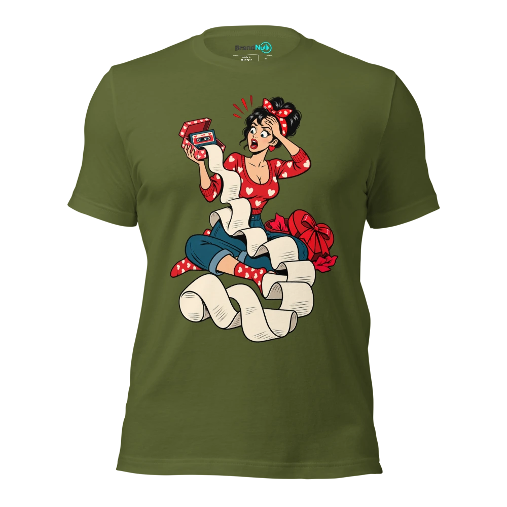 THIS GIFT RECEIPT IS LONGER THAN THE RELATIONSHIP MIX T Shirt Olive Front
