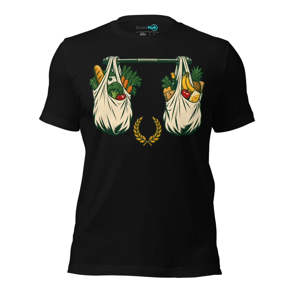 My BrandNu fitness regime is carrying all the shopping in one go T-SHIRT