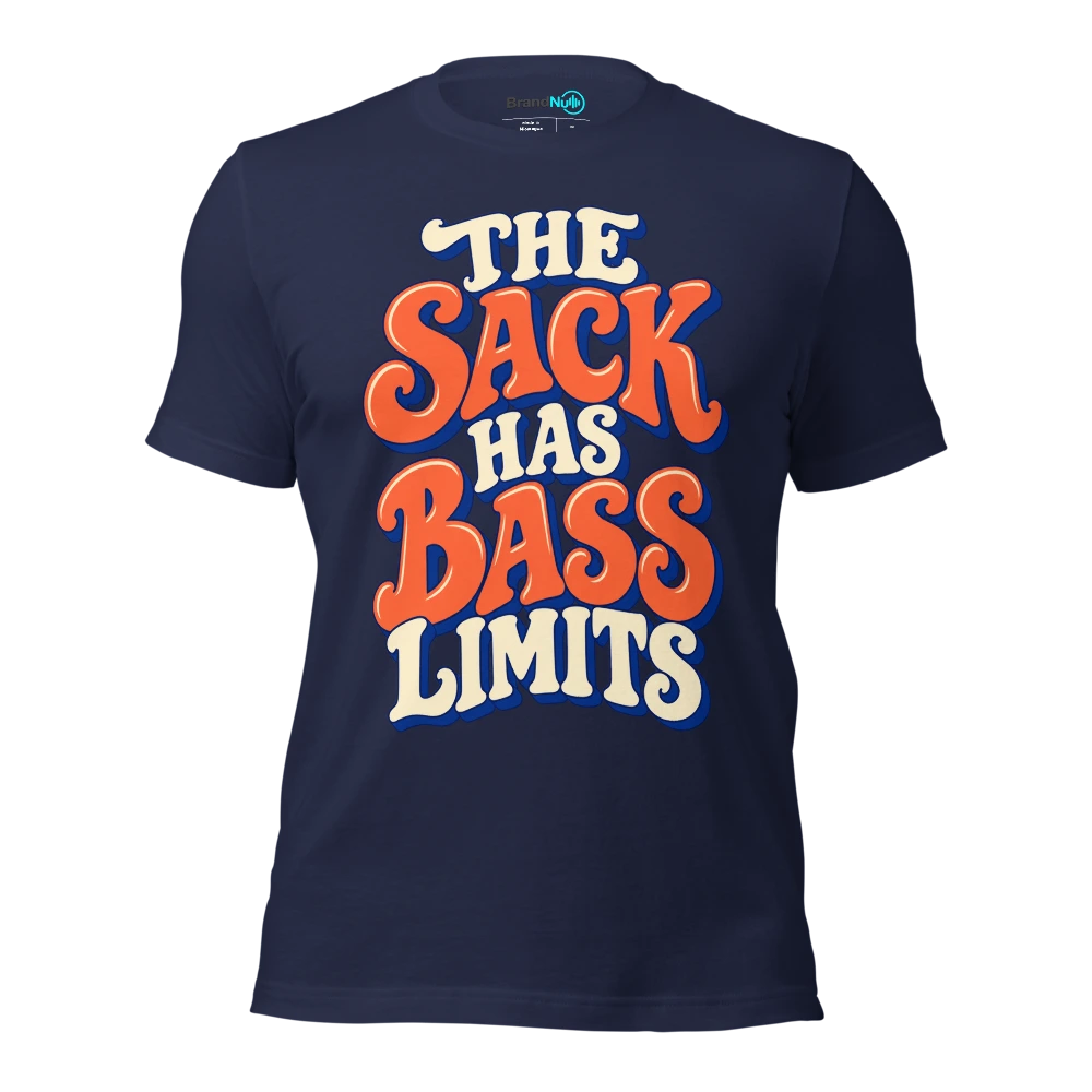 THE SACK HAS BASS LIMITS T Shirt Navy Front