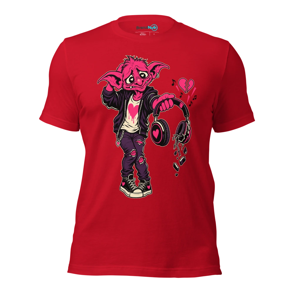 THE LOVE GOBLIN HAS FAILED THE VIBE CHECK T Shirt Red Front