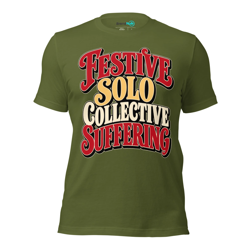 FESTIVE SOLO COLLECTIVE SUFFERING T Shirt Olive Front