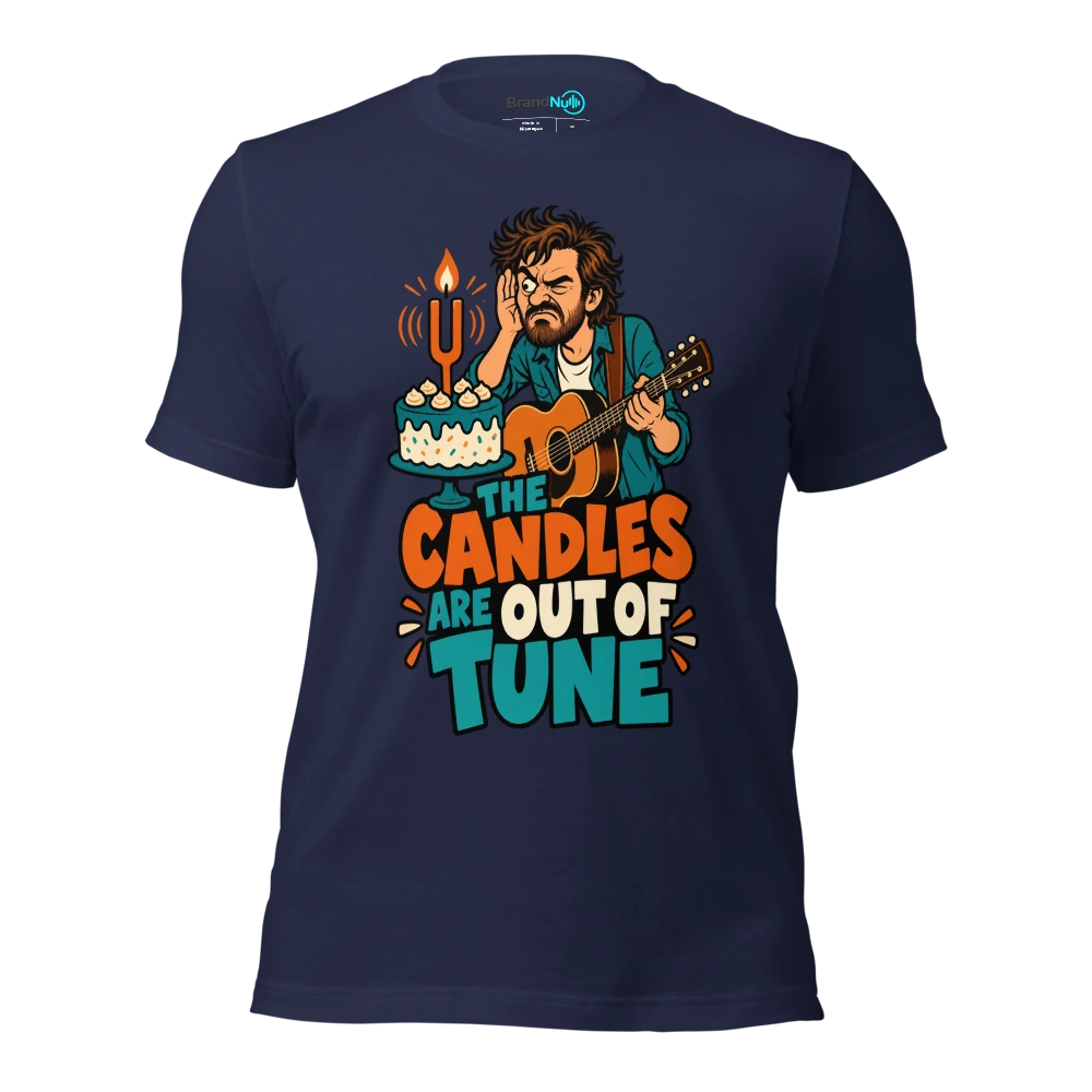 THE CANDLES ARE OUT OF TUNE T Shirt Navy Front