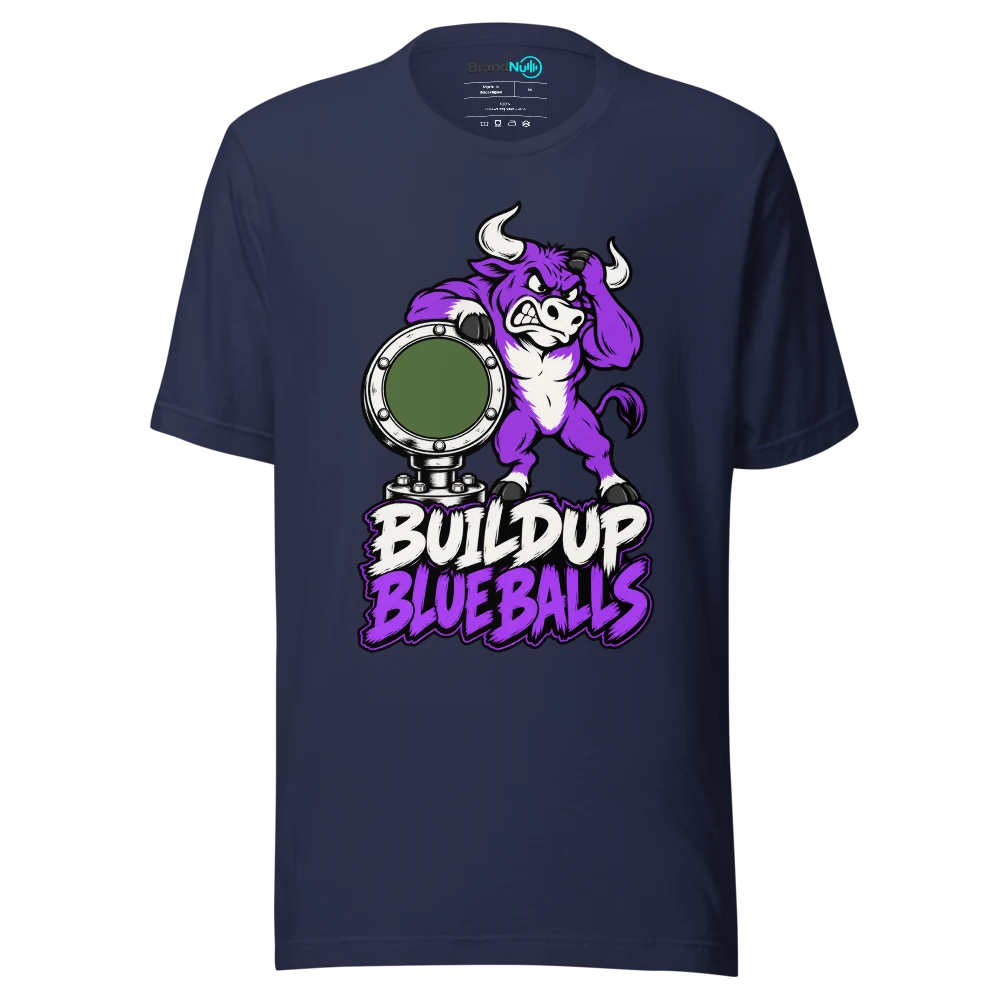 BUILDUP BLUE BALLS T Shirt Navy Front