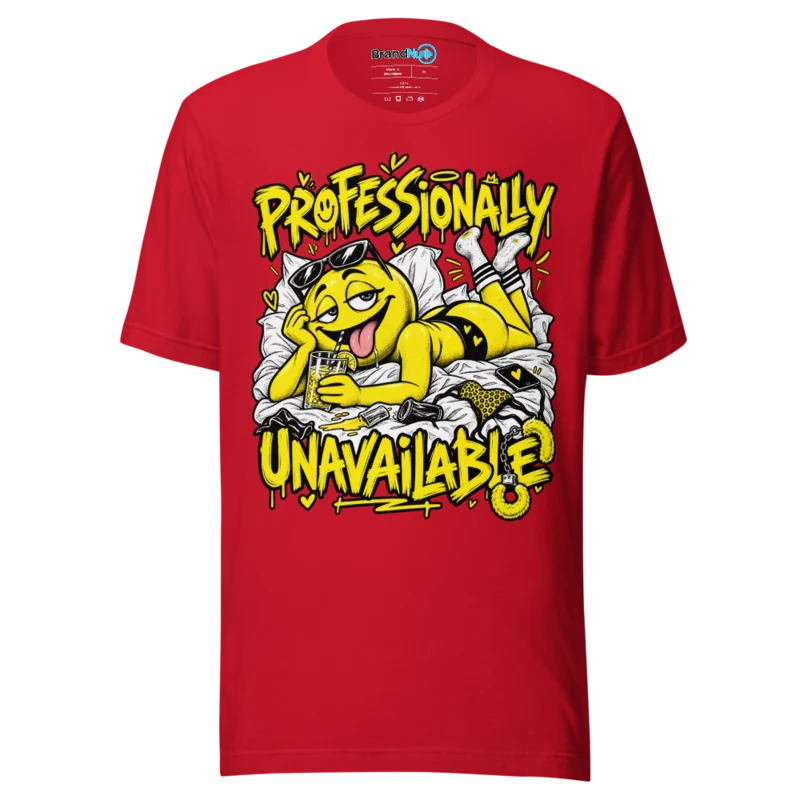BrandNu Professionally Unavailable T-Shirt - Red