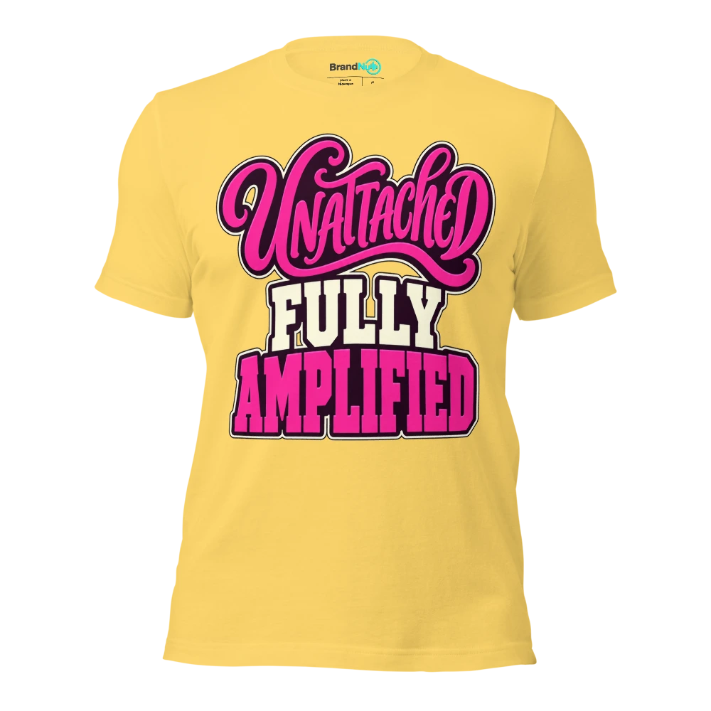 UNATTACHED FULLY AMPLIFIED T Shirt Yellow Front