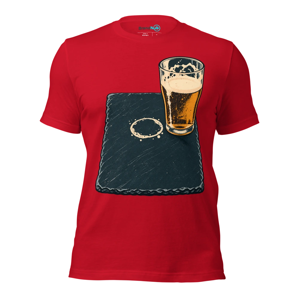 My BrandNu clean slate has a ring from my pint T Shirt Red Front