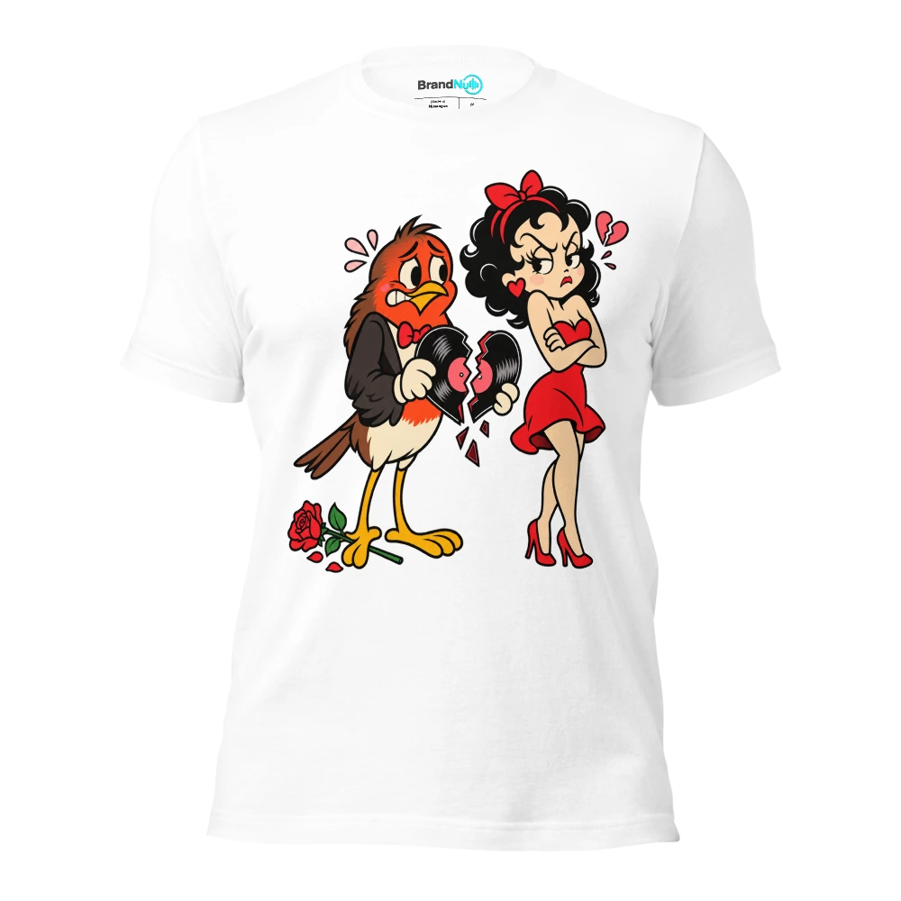 THE ROBIN HAS DELIVERED THE WRONG LOVE SONG T Shirt White Front
