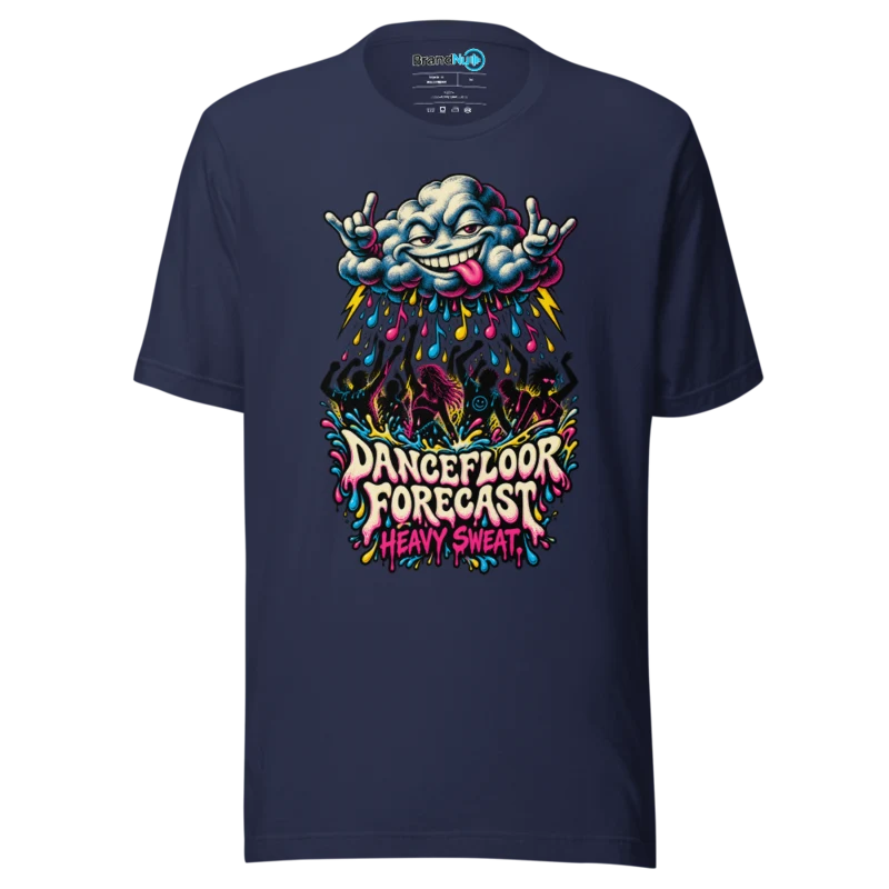 Dancefloor Forecast Heavy Sweat T Shirt - Navy