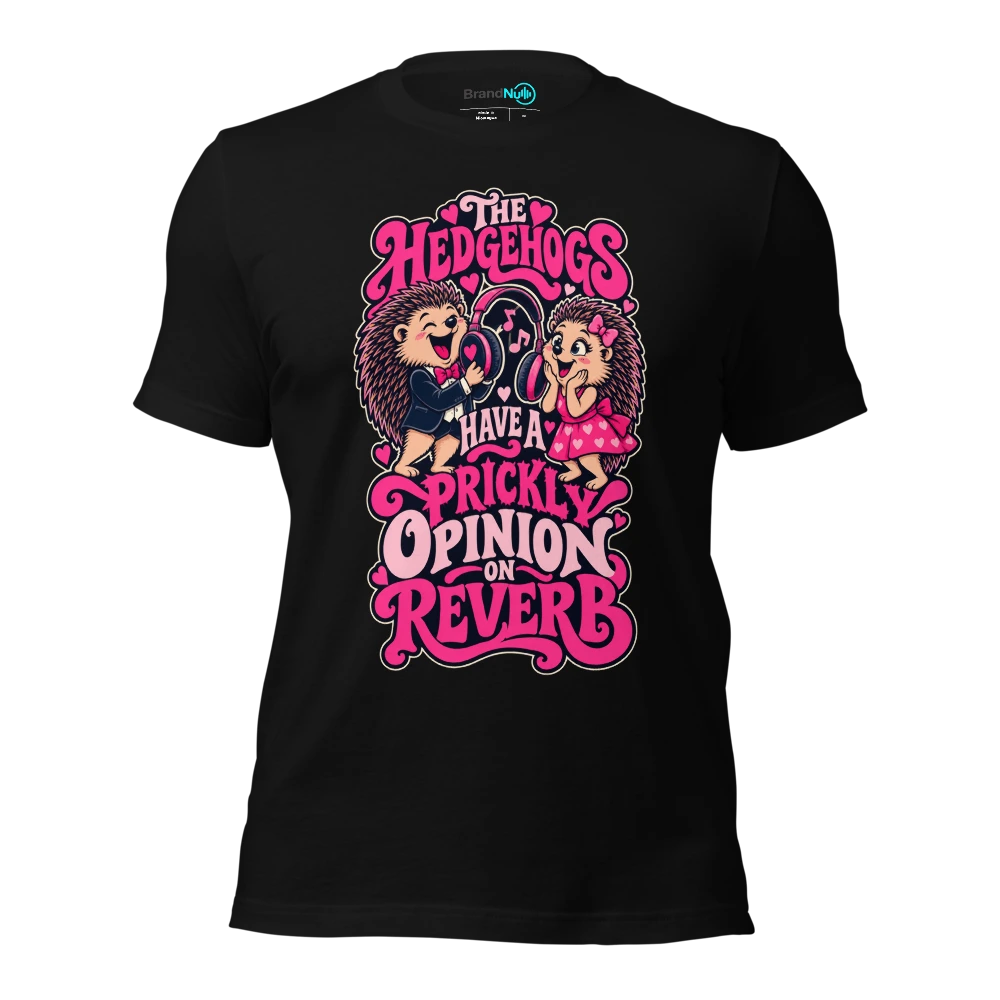 THE HEDGEHOGS HAVE A PRICKLY OPINION ON REVERB T Shirt Black Front