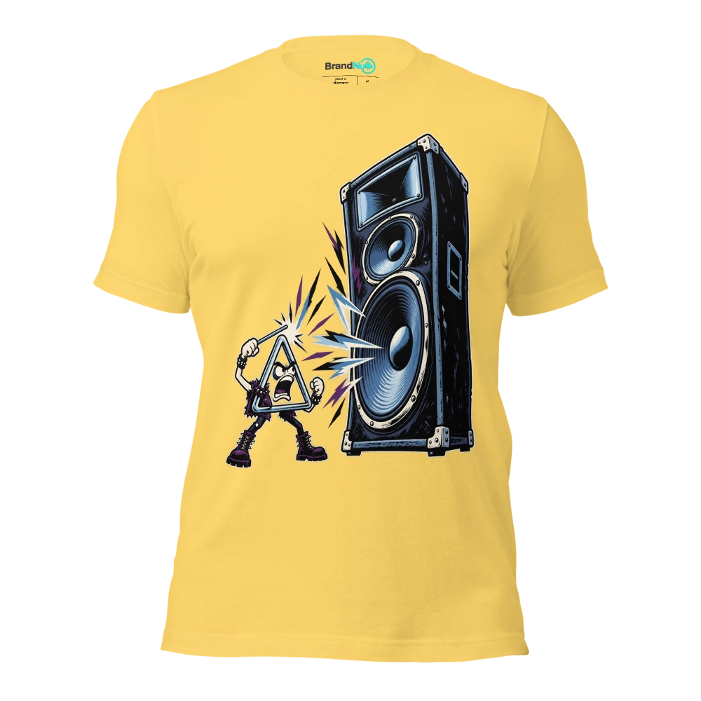 THE TRIANGLE HAS ASKED FOR ITS OWN MONITOR T Shirt Yellow Front