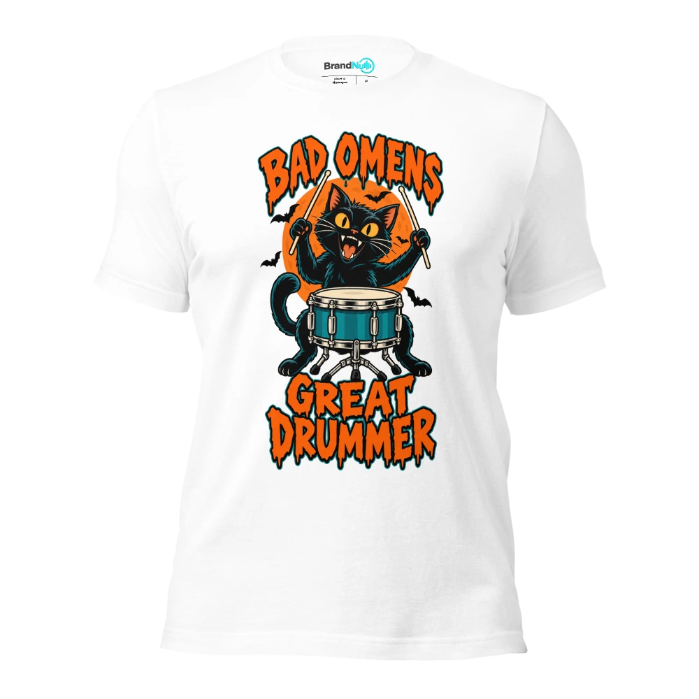 BAD OMENS GREAT DRUMMER T Shirt White Front