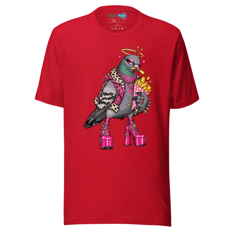 BrandNu After-Hours Pigeon T-Shirt - Red - Front