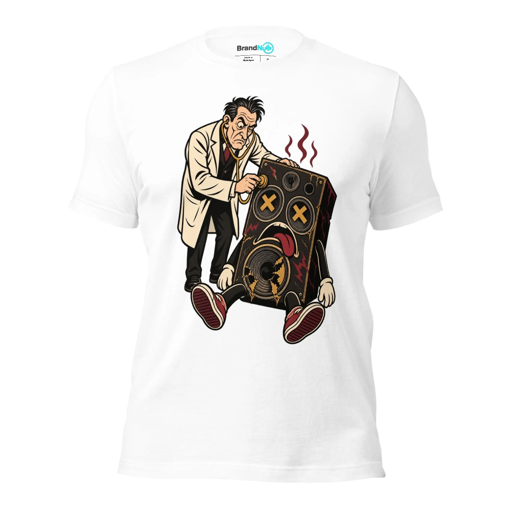 THE DJ KILLED IT THE CORONER DISAGREES T Shirt White Front