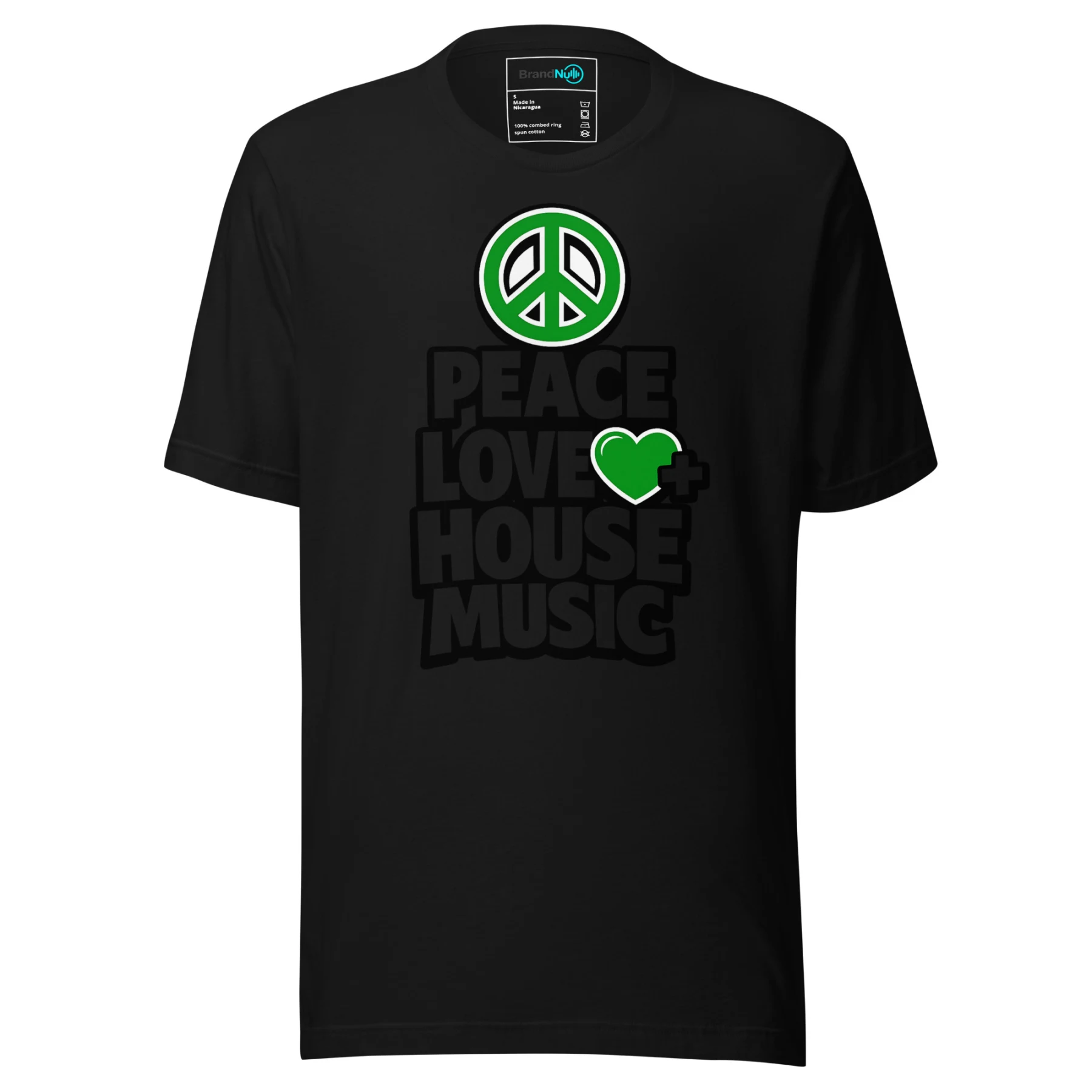 Peace Love House Music T-SHIRT – Classic Stacked Icon