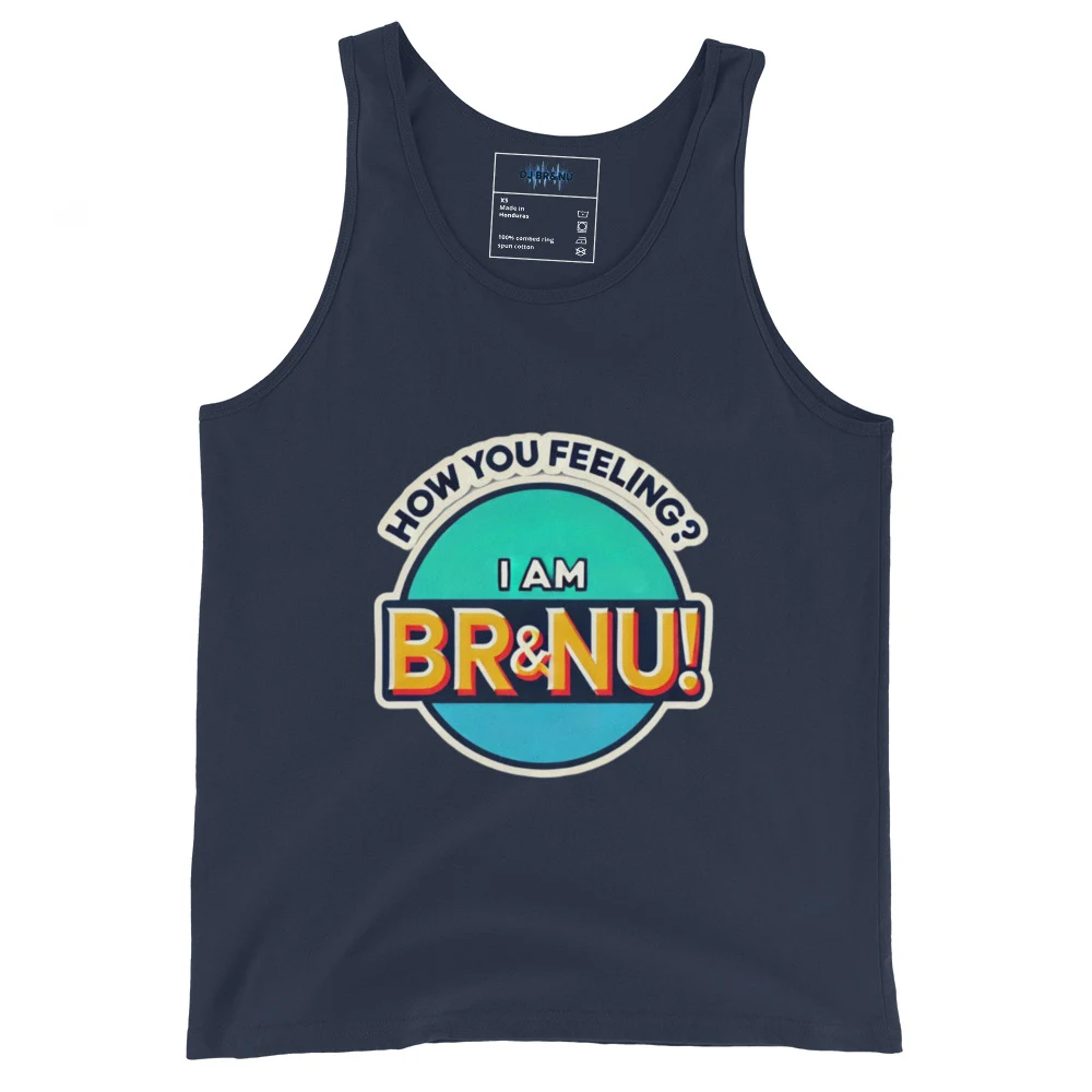 How You Feeling I Am BrandNu Tank Top Retro Circle Blue Orange