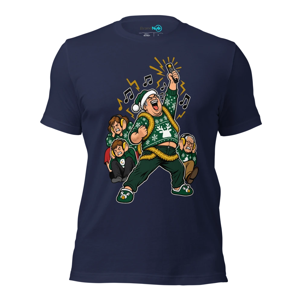 UNCLE HAS FOUND THE KARAOKE REMOTE AGAIN T Shirt Navy Front