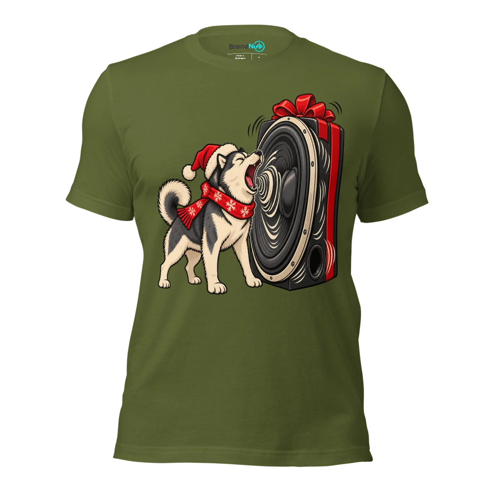 THE HUSKY HAS JOINED THE SUB SECTION T Shirt Olive Front