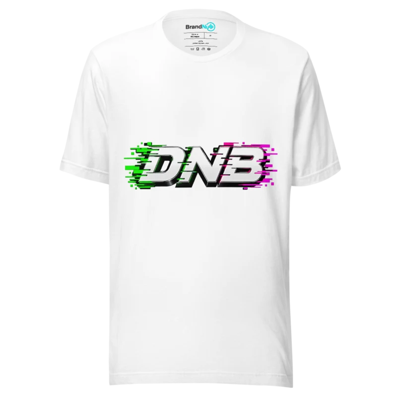 Glitch Fade Drum and Bass T Shirt - Digital Signal Green Screen Edition