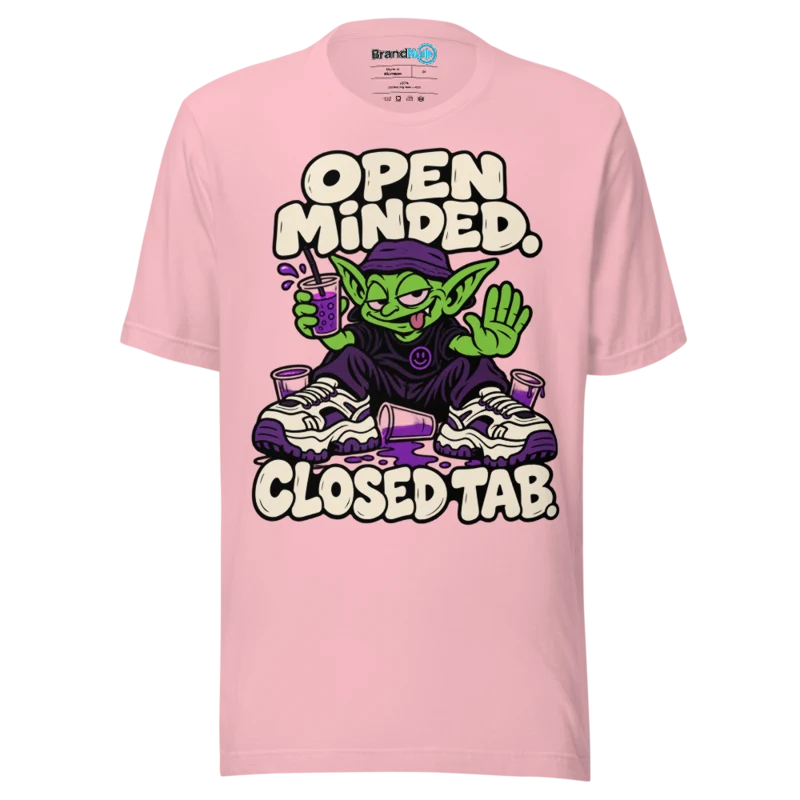 BrandNu Open Minded. Closed Tab. T-Shirt - Pink