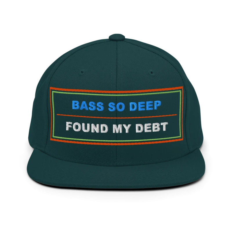 Bass So Deep Found My Debt Classic Snapback - Spruce