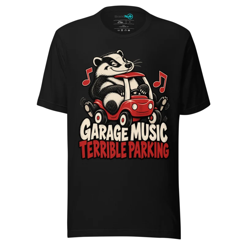 GARAGE MUSIC TERRIBLE PARKING T Shirt - Black