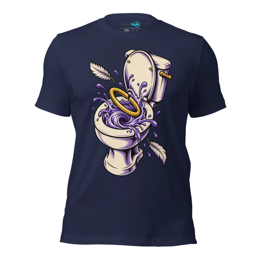 My BrandNu halo’s gone down the fucking pan T Shirt Navy Front