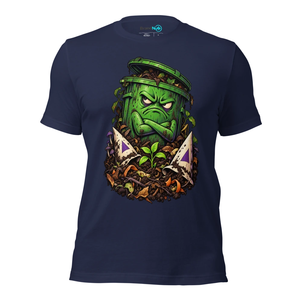 A BrandNu plan for dealing with twats compost T Shirt Navy Front