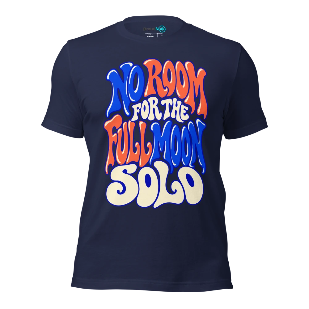 NO ROOM FOR THE FULL MOON SOLO T Shirt Navy Front