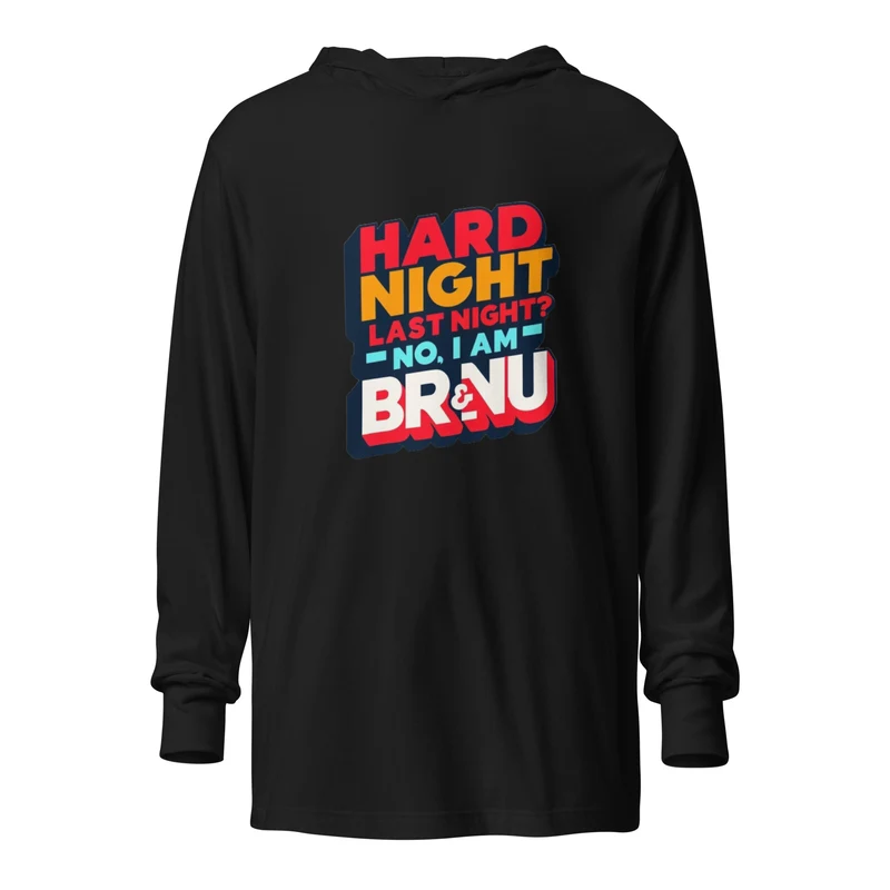 Bold Statement Retro Hooded Tee - Black