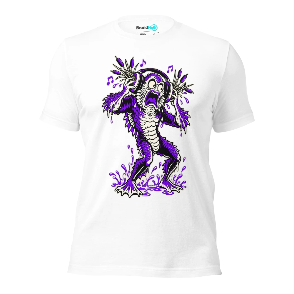 THE CREATURE FROM THE BASS LAGOON T Shirt White Front
