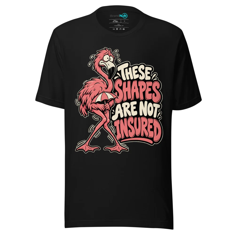 THESE SHAPES ARE NOT INSURED T Shirt Black Front