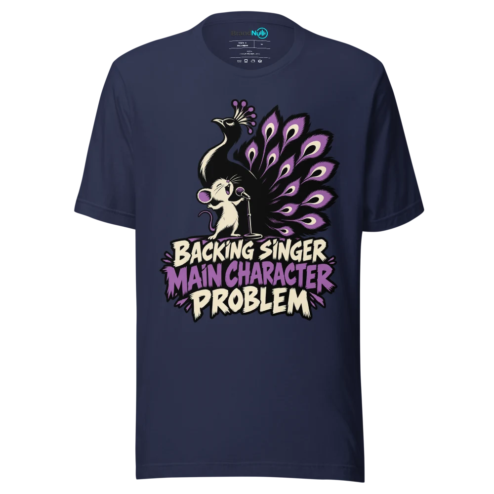 BACKING SINGER MAIN CHARACTER PROBLEM T Shirt Navy Front