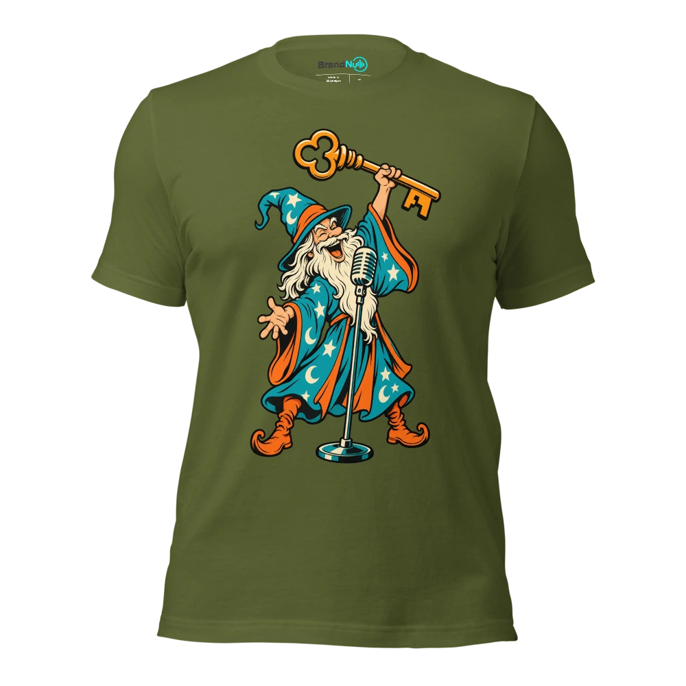 THE CAKE WIZARD HAS CONJURED AN UNNECESSARY KEY CHANGE T Shirt Olive Front
