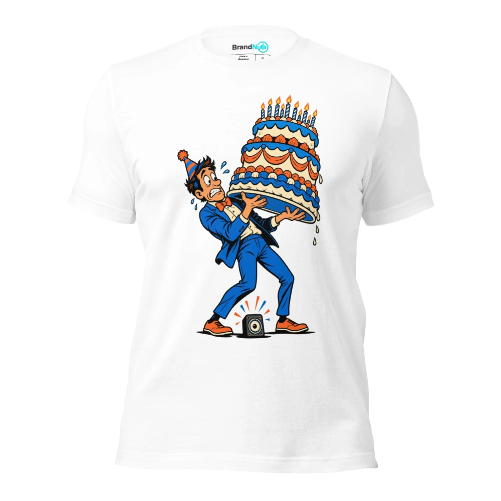 I DROPPED THE BASS NOT THE FUCKING CAKE T Shirt White Front