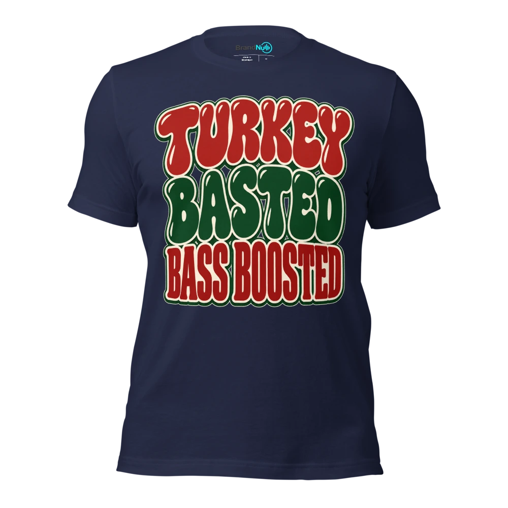 TURKEY BASTED BASS BOOSTED T Shirt Navy Front