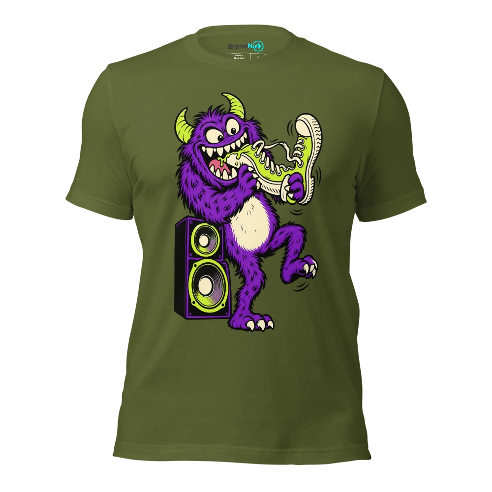 THE PARTY MONSTER HAS EATEN THE FIRST DANCE T Shirt Olive Front