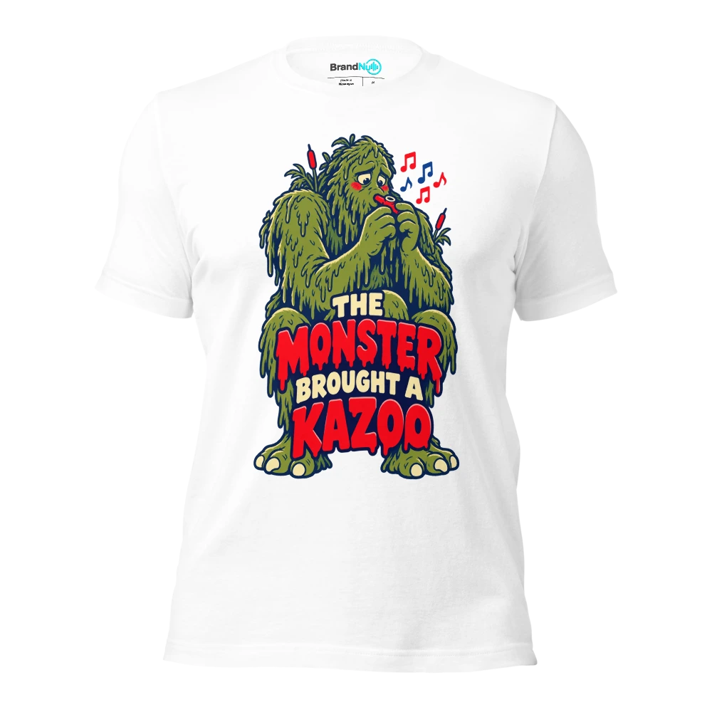 THE MONSTER BROUGHT A KAZOO T Shirt White Front