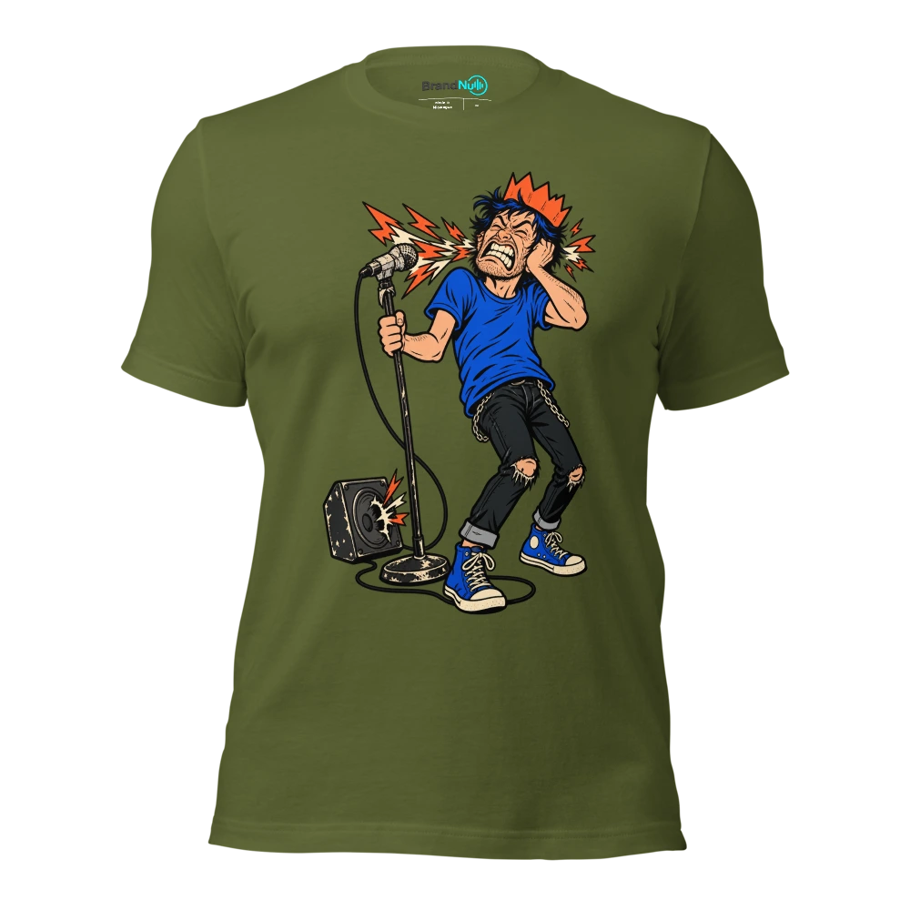 ANOTHER YEAR ANOTHER UNPAID SOUND CHECK T Shirt Olive Front