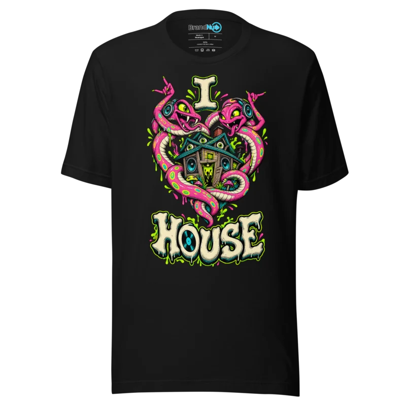I Love House T Shirt – Clean Logo Edition