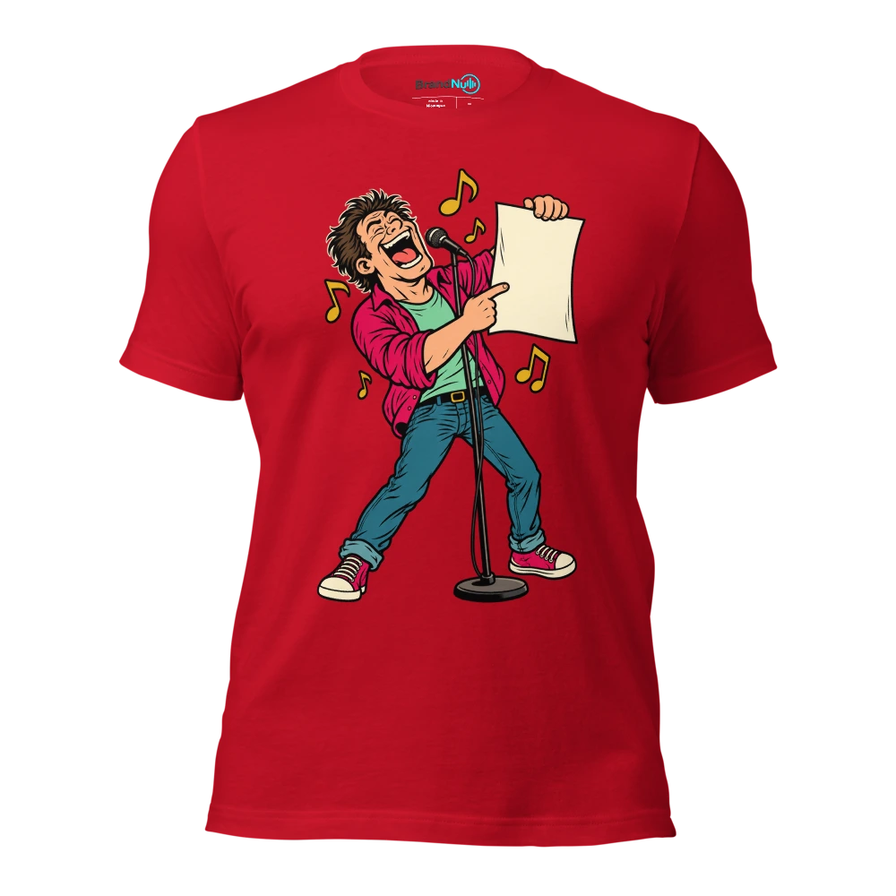 I HAVE REACHED THE AGE OF CONFIDENTLY WRONG LYRICS T Shirt Red Front