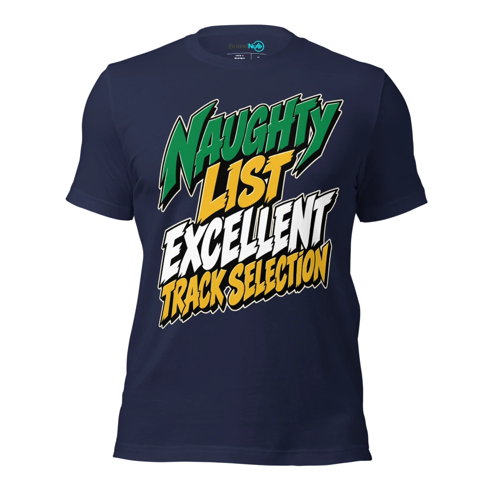 NAUGHTY LIST EXCELLENT TRACK SELECTION T Shirt Navy Front